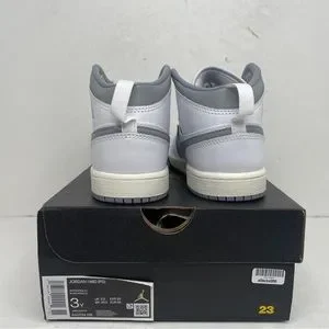 640734-135] Preschool Air Jordan RETRO 1 MID (PS)  Nike Air Jordan 1 Retro Mid PS “Neutral Grey” 2023 main image 1
